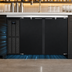 Thumbnail image #3 for Continental Refrigerator 59-Inch 2-Door Refrigerated Back Bar Cooler with Stainless Steel Top, Black Enamel Exterior