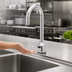 Thumbnail image #3 for Equip Touchless Electronic Sensor Single-Hole Deck-Mount Rigid Gooseneck Faucet with Mixing Valve, 2.2 GPM
