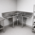 Thumbnail image #3 for John Boos Pro-Bowl 3-Compartment Corner Sink with Dual 18 in. Drainboards, 70-1/2 in. Square