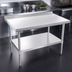 Thumbnail image #3 for John Boos Stallion 60-Inch x 24-Inch 18/430 Stainless Steel Budget Work Table with 1-1/2-Inch Backsplash and Undershelf