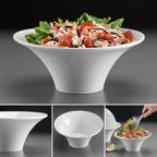 Thumbnail image #3 for American Metalcraft Endurance FLRB11 Flared Round Melamine Serving Bowl, 80 oz., 11 in. Diameter, White Case of 12
