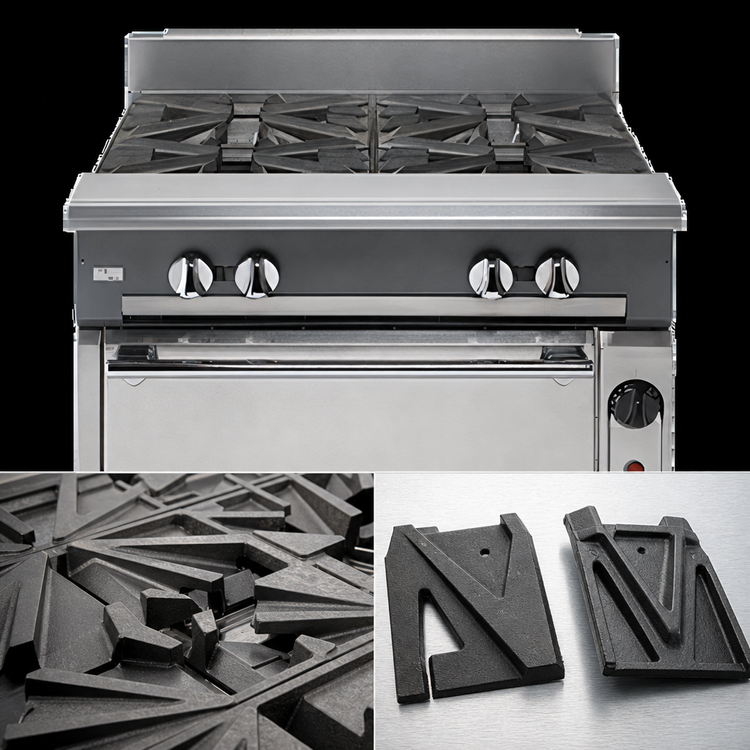 Product image #3 for Vulcan V Series Heavy Duty 24-Inch Gas Charbroiler Range with Storage Base and Cabinet Doors