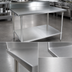 Thumbnail image #3 for John Boos Stallion 30 Inch x 36 Inch Stainless Steel Work Table with 5 Inch Backsplash and Adjustable Undershelf