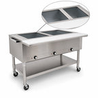 Thumbnail image #3 for Eagle Group SPDHT2-208-3 Portable Electric Hot Food Table, 36-Inch, 2 Dry Wells, Open Shelf Base, 430 Stainless Steel