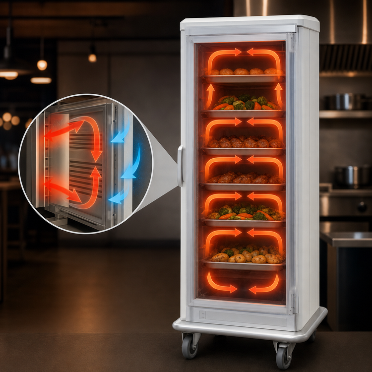 Product image #3 for Panco HCFNLSI-RA2.25 Full-Size Narrow Insulated Heated Holding Cabinet with Polycarbonate Window Door