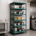 Thumbnail image #3 for Eagle Group QuadPLUS 5-Tier Stationary Wire Shelving Starter Unit, 48