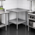 Thumbnail image #3 for Eagle Spec-Master Marine Series Stainless Steel Corner Work Table with Undershelf, 30 x 30 Inch