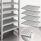Thumbnail image #3 for Cambro Camshelving® Elements EXSK1848V5480 Universal Vented Shelf Kit, 18 x 48 Inches, 5 Shelves, Speckled Gray