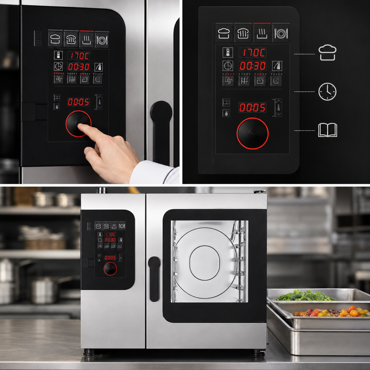 Product image #3 for Convotherm Maxx Pro C4 ED 6.10GS-N Single Deck Half-Size Gas Boilerless Combi Oven with EasyDial Controls