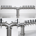 Thumbnail image #3 for Krowne Double Pipe Y-Tower Glycol-Cooled Draft Beer Tower, 15 Faucets, 78-Inch Overall Length, Brushed Stainless Steel