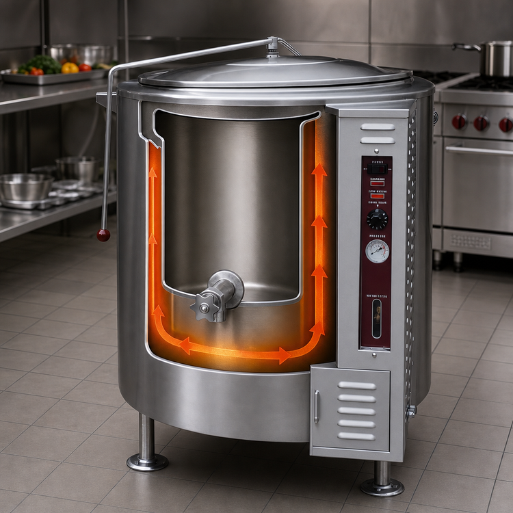 Product image #3 for Southbend Steam KSLG-40F 40 Gallon Gas Stationary Kettle with Full Jacket and Tri-Leg Base