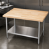 Thumbnail image #3 for BK Resources Hard Maple Top Work Table with Stainless Steel Undershelf, 48