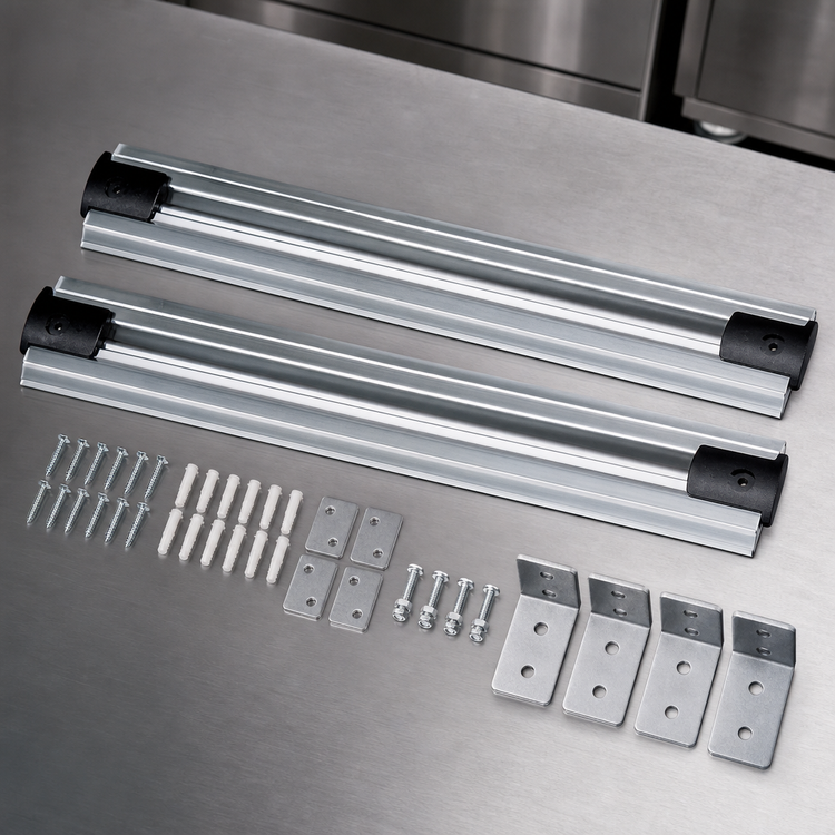 Product image #3 for Single Unit Floor Track Assembly Kit with 2 7-Foot V-Groove Aluminum Tracks