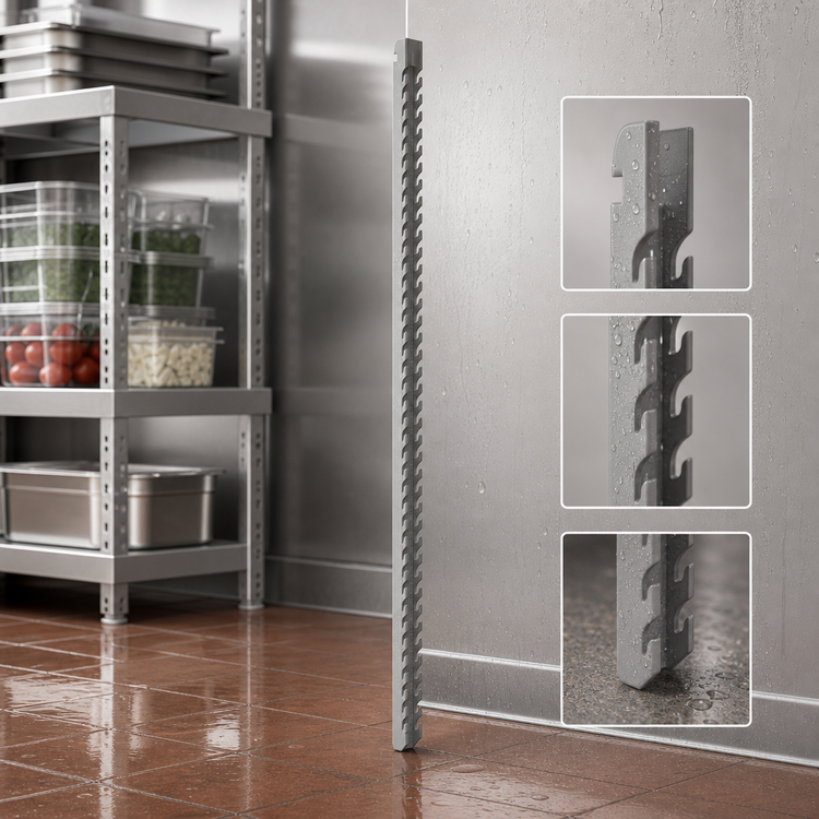 Product image #3 for Metro SmartWall 72-Inch Wall Shelving Upright, Gray Metroseal Epoxy with Microban
