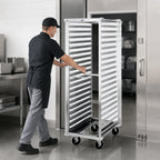 Thumbnail image #3 for Metro RD15N Mobile Pass-Thru End-Load Aluminum Tray Rack, 18-Tray Capacity, 3-Inch Slide Centers