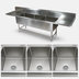 Thumbnail image #3 for John Boos Pro-Bowl 3-Compartment Sink with Dual 18-Inch Drainboards, 14-Gauge Stainless Steel