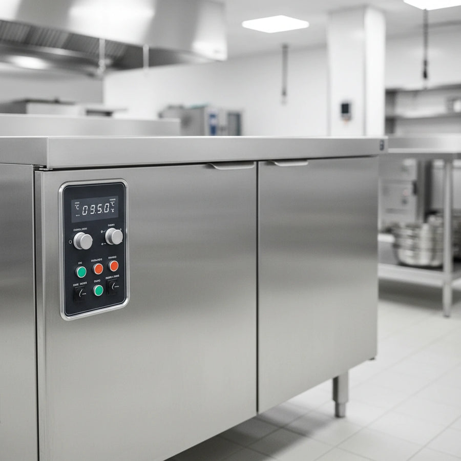 View the steam generator's integrated control panel, engineered for comprehensive and compliant operational safety.