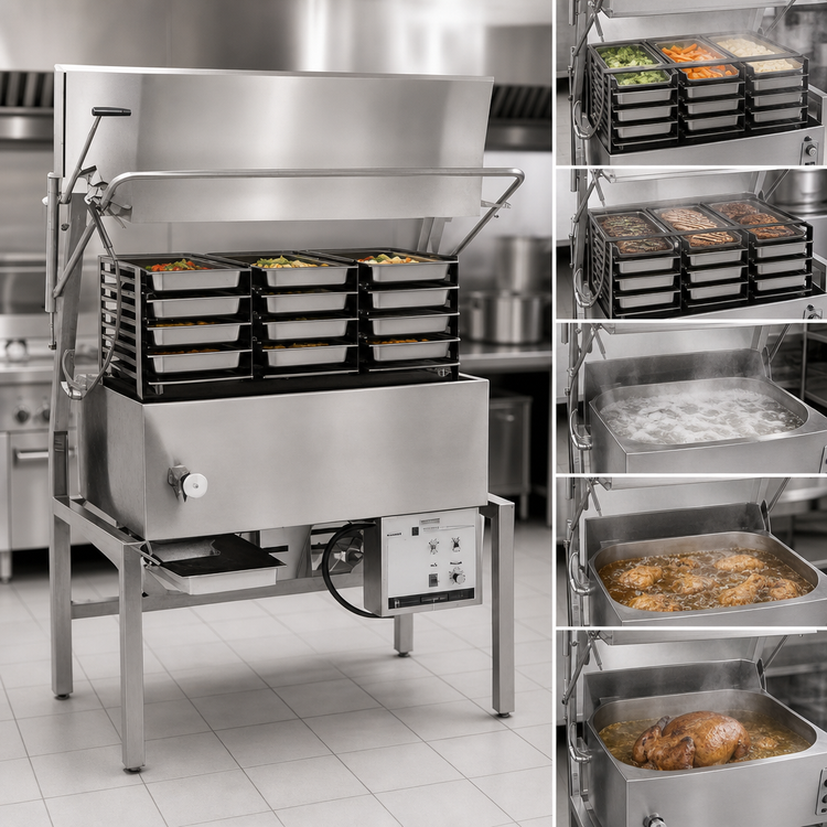 Product image #3 for Skittle SKG15-11 Multi-Function Gas Cooker with 49-Gallon Kettle and 10° Tilt
