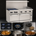 Thumbnail image #3 for Wolf Challenger XL 60-Inch Gas Restaurant Range with 4 Burners, 36-Inch Griddle, Standard Oven and Convection Oven