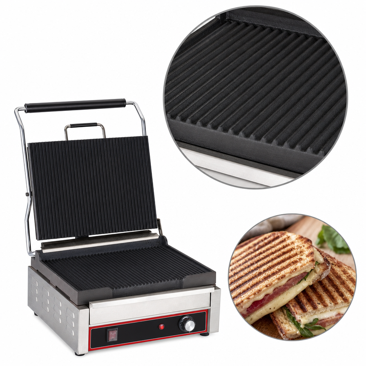 Product image #4 for Winco EPG-1C Italian Style Electric Countertop Single Panini Grill