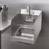 Thumbnail image #3 for Serv-Ware Wall-Mounted Stainless Steel Hand Sink with Double Splash Guards and Faucet, 12 x 16 x 12.5 Inches