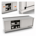 Thumbnail image #3 for John Boos Enclosed Work Table with Sliding Doors, 108 x 36 Inch, 16/300 Stainless Steel Top, 1-1/2 Inch Rear Up-Turn