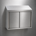 Thumbnail image #3 for Eagle Group WCS-24 Wall-Mounted Stainless Steel Cabinet with Sliding Doors, 24 Inch W x 15 Inch D x 28 Inch H
