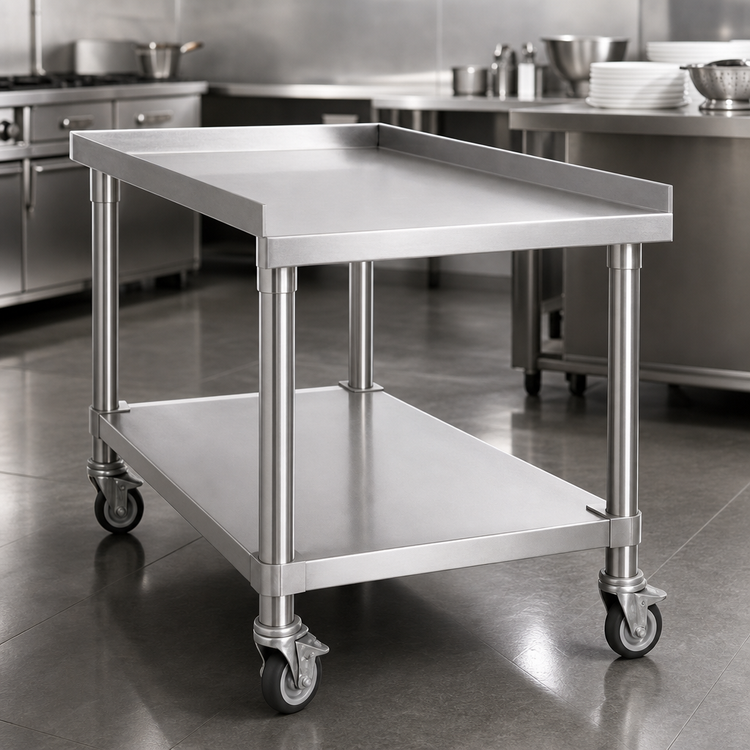 Product image #3 for 36-Inch Stainless Steel Equipment Stand with Undershelf and Legs for IAB-36