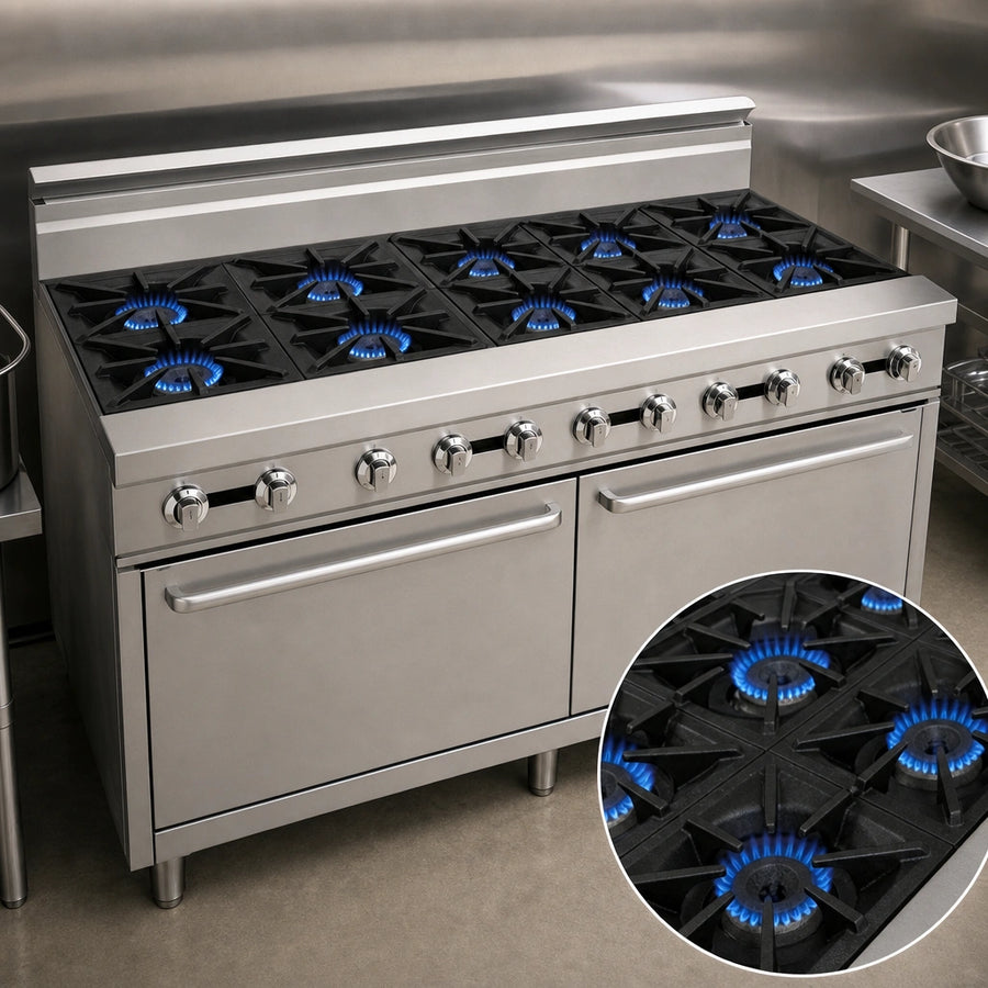 Twelve Open Burners
