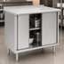 Thumbnail image #3 for Spec-Master Cabinet Base Enclosed Work Table with Sliding Doors, 36 x 24 Inch, 14 Gauge 304 Stainless Steel Top