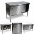 Thumbnail image #3 for John Boos Enclosed Stainless Steel Work Table with Sliding Doors, 72 x 30 Inches, 14-Gauge 300 Series Flat Top
