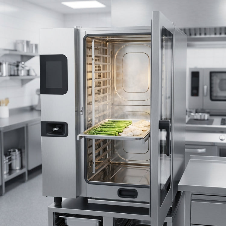 Product image #2 for Convotherm C4eT 20.20GB-N Roll-In Full-Size Gas Combi Oven with Boiler