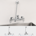 Thumbnail image #3 for T&S Brass B-0667-RGHM Rough Chrome-Plated Service Sink Faucet with Adjustable Centers, Vacuum Breaker Nozzle, and Pail Hook