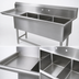 Thumbnail image #3 for John Boos Pro-Bowl 3-Compartment Sink with Left Drainboard, 14-Gauge Stainless Steel, 82-3/16
