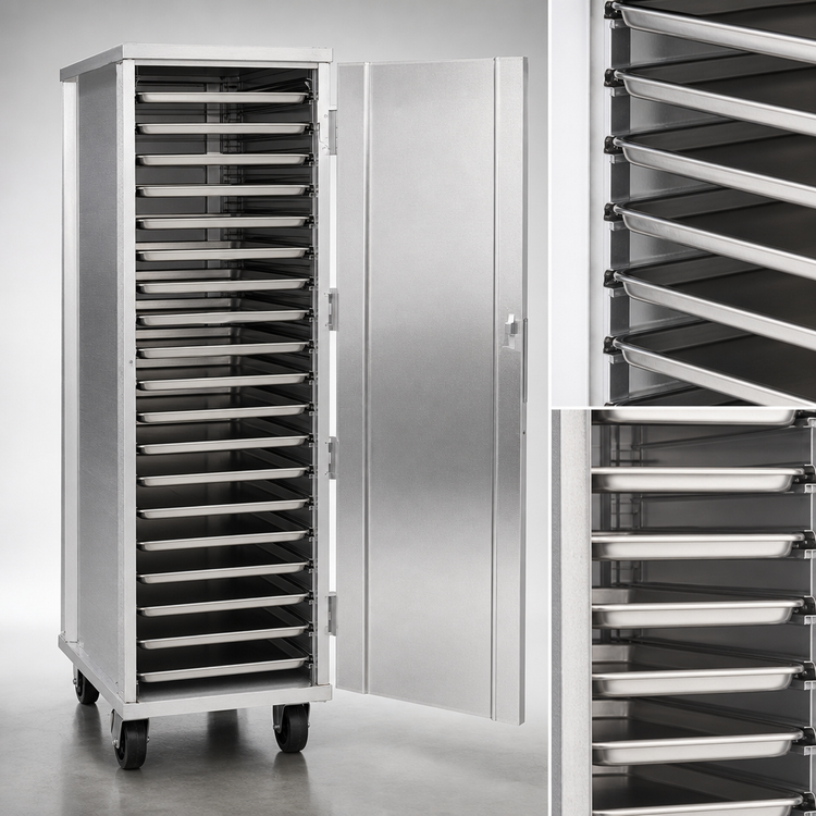 Product image #3 for Lifetime Series Enclosed Aluminum Pan Rack with 38-Pan Capacity and Prison Package