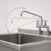 Thumbnail image #3 for T&S Brass Big-Flo 8-Inch Deck Mount Mixing Faucet with 14-Inch Swing Nozzle