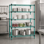 Thumbnail image #3 for Eagle Group EagleGard F2QA2-74-2460E 4-Tier Wire Shelving Starter Unit, 60 x 24 x 74 Inches, Blue-Green Hybrid Epoxy Finish