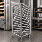Thumbnail image #3 for Baxter Manufacturing BDSRSB-15 Stainless Steel Single End-Load Rack for Double Rack Oven, 15 Slides