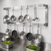 Thumbnail image #3 for John Boos PRW23 Wall-Mount Double-Bar Stainless Steel Pot Rack, 72 Inch, 12 Hooks