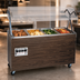 Thumbnail image #3 for Vollrath 2-Series Affordable Portable 4-Well Mobile Hot Food Station with Buffet Breath Guard, Open Storage Base, Cherry Woodgrain, 208-240V