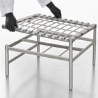 Thumbnail image #3 for Metro Super Erecta HP33S Stainless Steel Offset Wire Dunnage Rack with Lift-Off Mat, 36 x 18 x 14.5 Inches, 1,600 lb Capacity