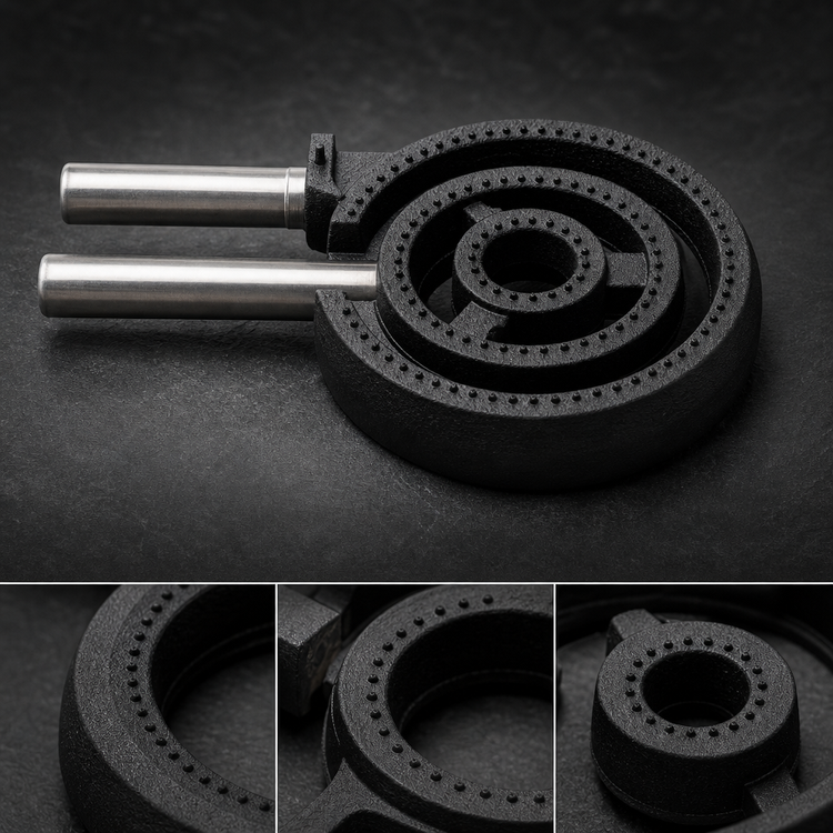 Product image #3 for Town 3-Ring Burner/Nipple Assembly for SR-24 Commercial Gas Range