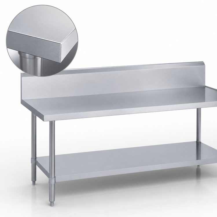 Product image #3 for Duke 144-Inch x 36-Inch Stainless Steel Work Table with 10-Inch Riser and Undershelf