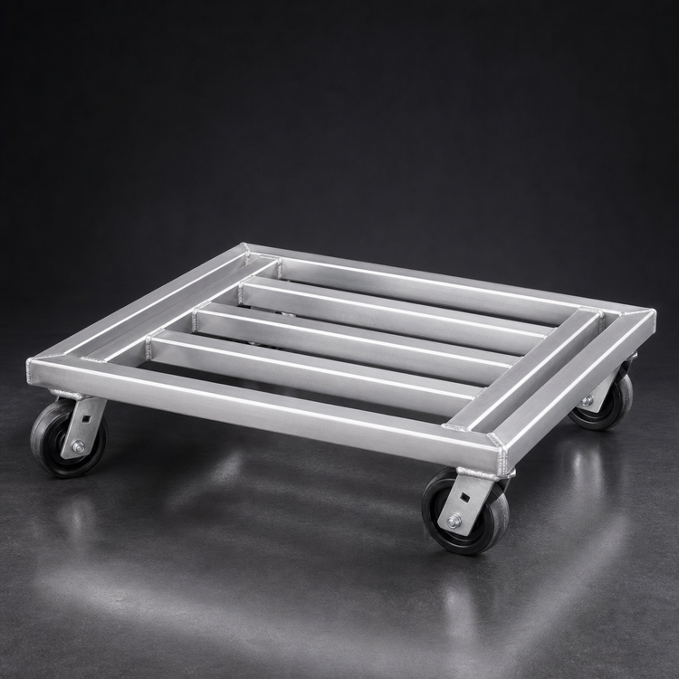 Product image #3 for Channel Manufacturing Mobile Dunnage Dolly, Tubular Aluminum, 60 x 20 x 8 Inches, 1,200 lb Capacity