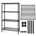 Thumbnail image #3 for Quantum 72 Inch W x 30 Inch D x 54 Inch H Black Epoxy Stationary Wire Shelving Starter Kit