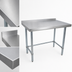 Thumbnail image #3 for BK Resources 60-Inch x 30-Inch Open Base Riser Top Stainless Steel Work Table with Galvanized Legs