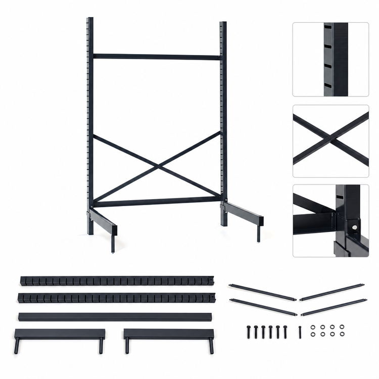 Product image #3 for Metro SmartLever 36-Inch Cantilevered Shelving Starter Kit for 18 x 36 Shelves