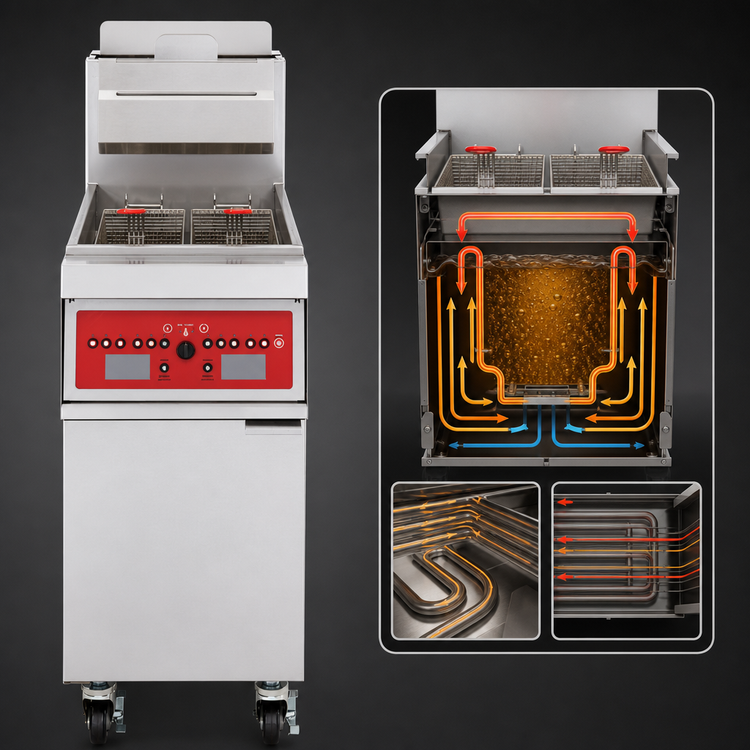 Product image #4 for Vulcan PowerFry3 High-Efficiency 21-Inch Free-Standing Gas Fryer, 65-70 lb Capacity, Solid State Analog Knob Control