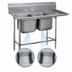 Thumbnail image #3 for Advance Tabco Regaline 2-Compartment Commercial Sink with Right-Hand Drainboard, 20