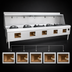 Thumbnail image #3 for MasterRange M-5-SS Five-Chamber Gas Wok Range, Stainless Steel Deck and Sides, No Flue Risers